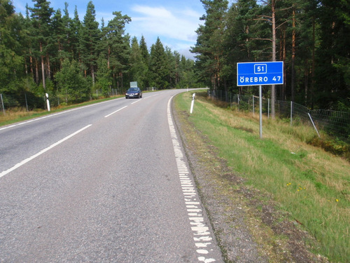 We're heading toward Örebro.